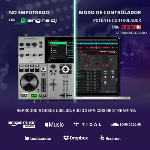 Vista 3 de Denon DJ PRIME GO+ Controlador portátil independiente para DJ