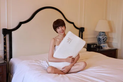 Vista 3 de Almohada ergonómica cervical de apoyo para el cuello, almohada de espuma viscoelástica de contorno para dormir de lado, espalda y estómago con funda