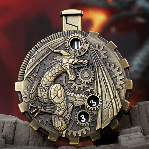 Vista 37 de Juego de dados de ruleta único 7 en 1 de metal DND para juegos de rol de mesa, dados giratorios para juegos de rol, juegos de dados DND equilibrados