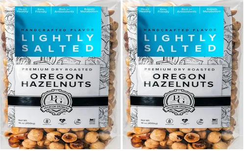 Vista 13 de Oregon Farm To Table - Avellanas de cultivadores premium - Tostadas en seco - Ligeramente saladas - Certificado Kosher - 1 libra