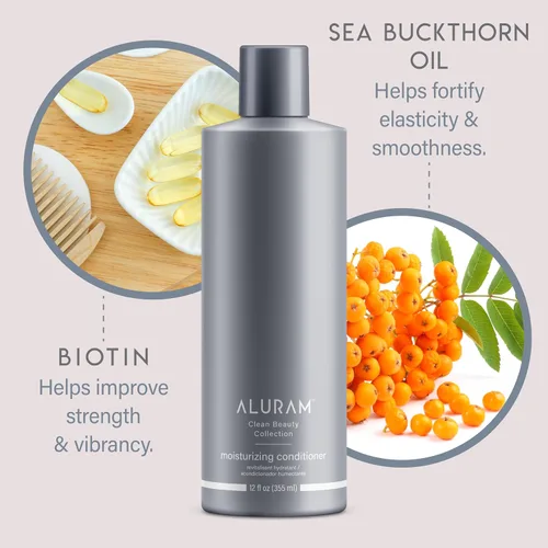 Vista 5 de Aluram Acondicionador hidratante de agua de coco para hombres y mujeres, hidratación limpia y brillo para cabello texturizado medio a grueso
