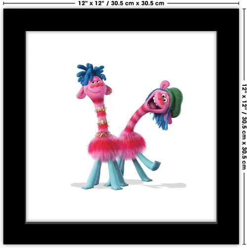 Vista 6 de Trends International Gallery Pops Trolls Band Together - Póster de pared de Cooper y Príncipe D, 12.00 x 12.00 pulgadas, versión de marco negro