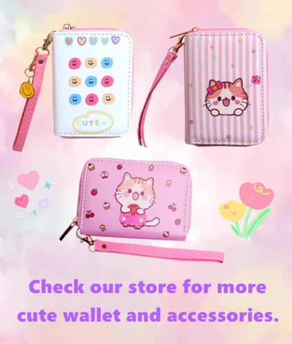 Vista 7 de Smile - Monedero con diseño de cara feliz, cartera pequeña para niñas, con dije, mini bolsas para monedas con correa, Cartera