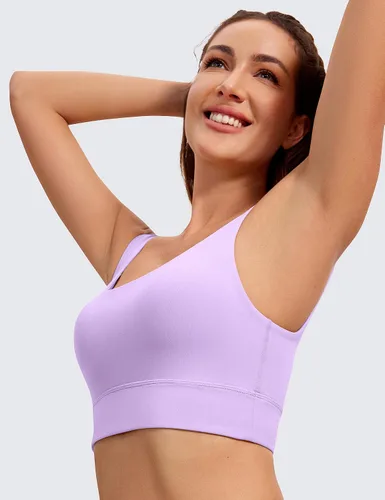 Vista 3 de CRZ YOGA Butterluxe - Brasier deportivo con espalda en U para mujer, cuello redondo, acolchado, de bajo impacto, para yoga, entrenamiento