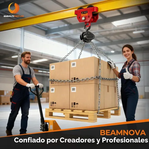 Vista 9 de BEAMNOVA - Carrito manual de 3 toneladas para brida de 3.66" a 8.46", anillo
