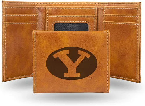 Vista 106 de NCAA Rico Industries - Billetera triple grabada con láser, con grabado láser, accesorio para hombre