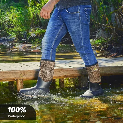 Vista 3 de D DRYCODE Hunting Boots for Men and Women, Waterproof Rubber Boots, Durable Anti Slip Outdoor Rain Boots Size 5-14