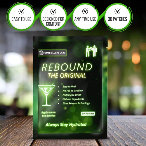 Vista 5 de REBOUND Classic Patch - Liberación constante extendida - 30 parches - Mezcla natural para una vida nocturna equilibrada