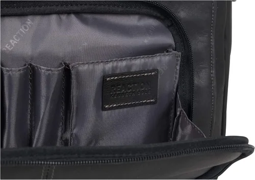 Vista 11 de Kenneth Cole REACTION "Out of the Bag" Manhattan - Bolso bandolera de cuero colombiano para laptop de 15.6" para viajes y negocios