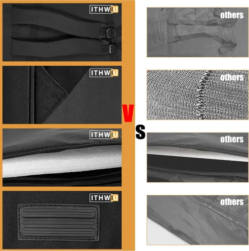 Vista 5 de Funda acolchada de 8 mm a prueba de golpes para teclado de 61 teclas, bolsa para teclado de piano eléctrico con buena protección, correas ajustables