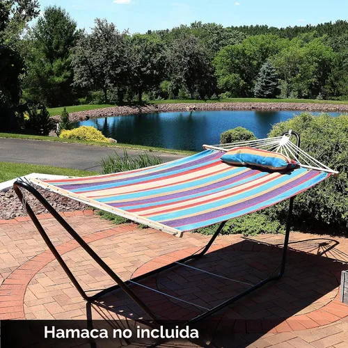 Vista 6 de Hamaca de Sunnydaze, Contemporáneo, Negro