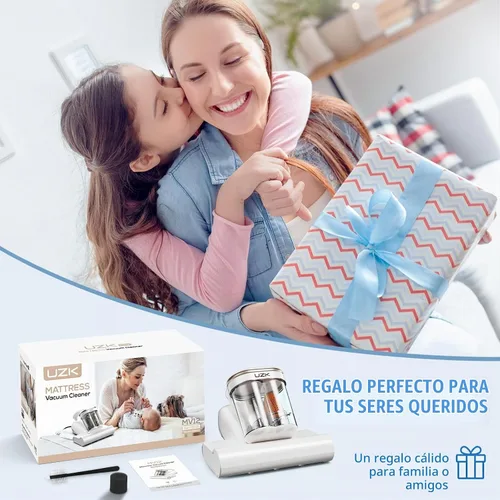 Vista 7 de Aspiradora de colchón con luz UV-C, aspiradora de cama de 16Kpa para sofá Blanco albaricoque