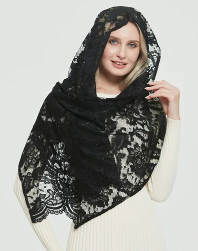 Vista 3 de Leimandy Cabeza que cubre el velo de mantilla católico Mantilla V25