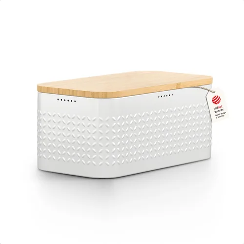 Vista 15 de LARS NYSØM Panera I Caja de pan de metal para una frescura duradera con almohadillas antideslizantes I Papelera para productos horneados con tapa