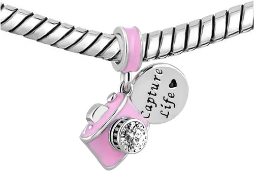 Vista 2 de KunBead Abalorio para mujer y niña, compatible con pulseras Pandora