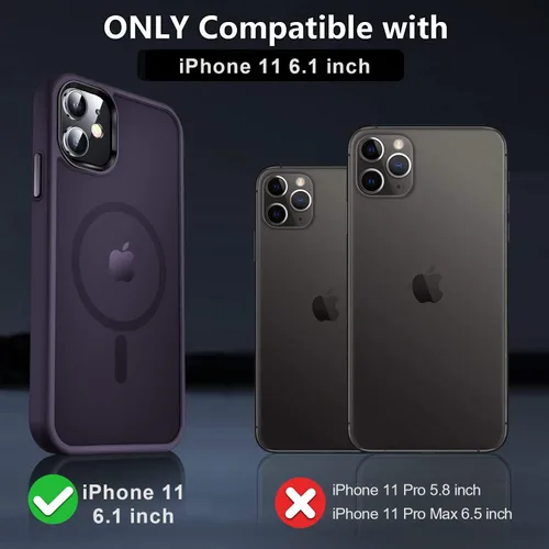 Vista 254 de MOCCA - Funda magnética resistente para iPhone XR de 6.1 pulgadas, compatible con MagSafe, funda con protección contra caídas de grado militar