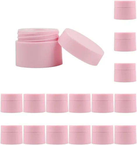 Vista 8 de Mini tarros de crema de 0.3 fl oz/0.35 oz, recipientes de muestras de maquillaje con tapas de boca ancha a prueba de fugas, tarros de plástico