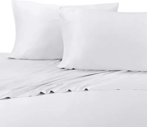 Vista 14 de Juego de sábanas sedosas y suaves de bambú-algodón híbrido, sábanas de cama 100 % de bambú-algodón.