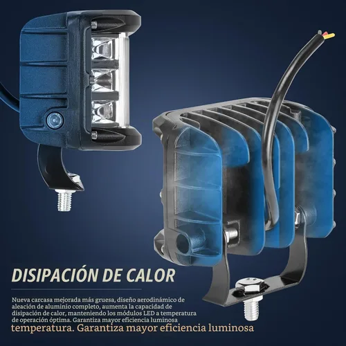 Vista 5 de AUTOXBERT 2 piezas de luces laterales de cápsulas, luces LED estroboscópicas de cubo de 4 pulgadas de doble cara para todo terreno con destello