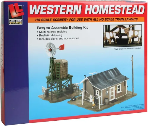 Vista 4 de Kits de Construcción de Modelos a Escala HO de Life-Like Trains - Western Homestead