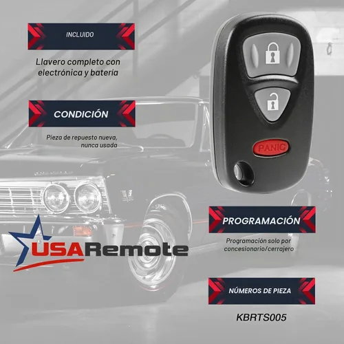 Vista 3 de Llavero de control remoto de entrada sin llave compatible con Suzuki SX4 2007-2009 / Grand Vitara 2006-2012 (KBRTS005)