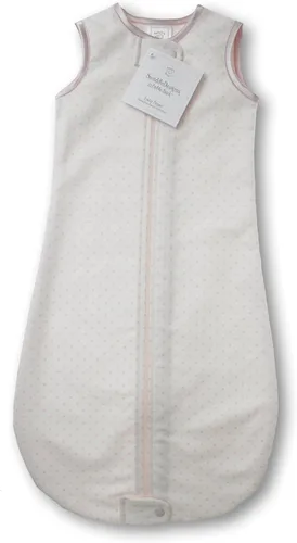 Vista 8 de SwaddleDesigns Saco de dormir de franela de algodón, manta sin mangas con cremallera de 2 vías, fabricado en Estados Unidos