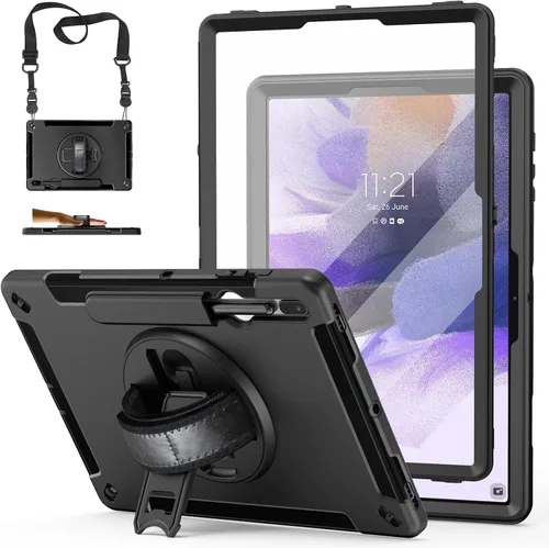 Vista 11 de Funda para Galaxy Tab S6 Lite de 10.4 pulgadas 2024/2022/2020: funda de TPU de grado militar a prueba de golpes con protector de pantalla - soporte