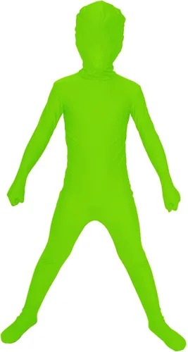 Vista 19 de Aniler Disfraz de Halloween de elastano para niños de 6 a 16 años, body de animal para cosplay, overol para niñas Negro