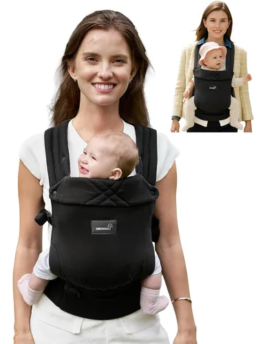 Vista 11 de GROWNSY Portabebés para recién nacidos a niños pequeños, ligero, ergonómico de 7-44 libras, portabebés para recién nacidos con soporte