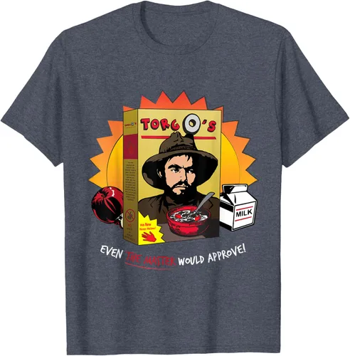 Vista 57 de Torgo Camiseta de película de culto de cereales, Negro, S