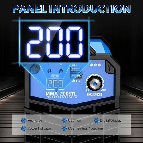 Vista 7 de TRQWH Mini máquina de soldadura – 200 A 110 V Máquina de soldadura portátil con 20 varillas pequeña máquina soldadora con inversor IGBT arranque