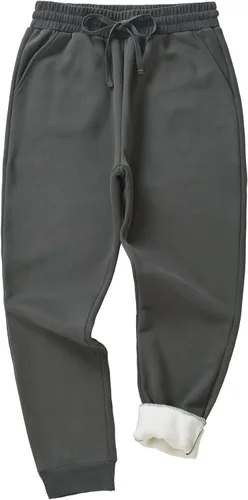 Vista 2 de Weintee Pantalones pequeños de forro polar para mujer, pantalones deportivos con forro de sherpa para invierno