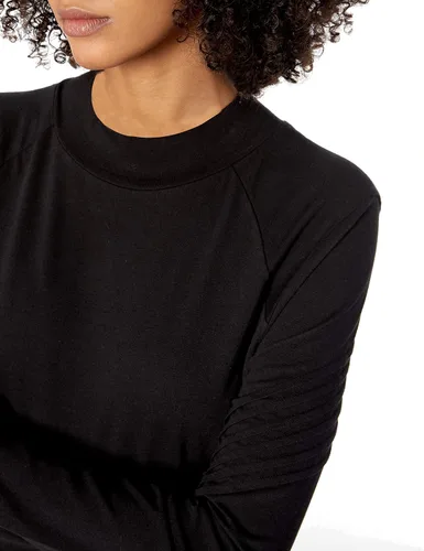 Vista 4 de Jonny Cota Studio Mini vestido asimétrico para mujer, Negro