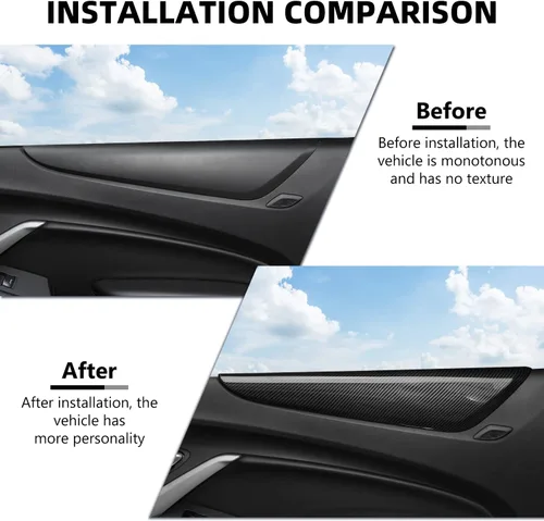 Vista 2 de RAZPOY Cubierta para reposabrazos de panel de puerta interior, moldura de panel de puerta interior compatible con accesorios interiores Chevrolet