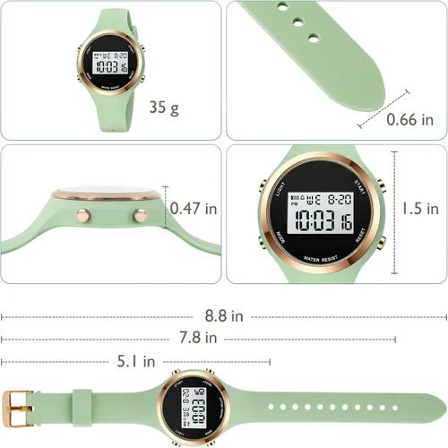 Vista 5 de XCZAP El deporte al aire libre relojes reloj despertador 5Bar impermeable LED Digital Watch