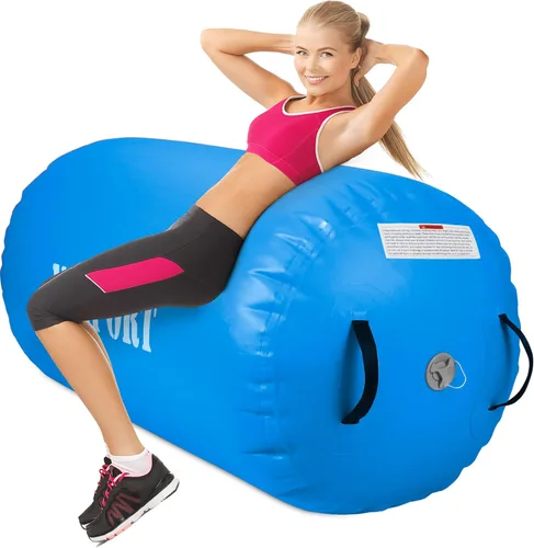 Vista 7 de Air Barrel - Barril de Aire Rodillo de Gimnasia para Entrenador de Flic Flac Hacia Atrás, Colchoneta de Aire con Bomba para Entrenamiento