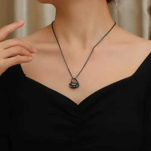 Vista 6 de VIUJUH Cremation Urn Necklace for AshesForever In My Heart Carved LocketStainless Steel Keepsake Urn JewelryWaterproof Memorial Pendant for Mom