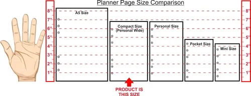 Vista 2 de Reposición de papel con cuadrícula de puntos de tamaño compacto (0,10"), dimensionado y perforado para cuadernos Franklin Covey Compact y otros
