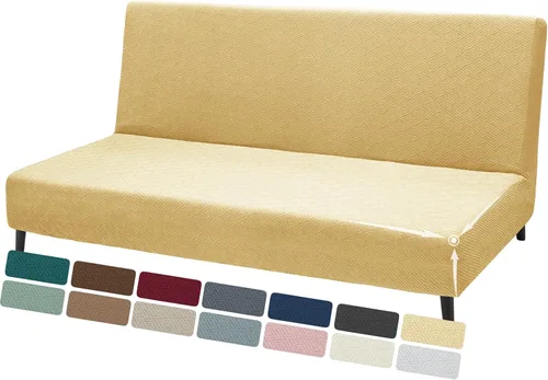Vista 24 de ZNSAYOTX - Fundas elásticas para futón de tamaño completo 2025, fundas para sofá cama sin brazos de moda, funda de futón suave y duradera para cama