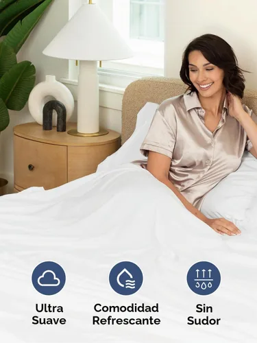 Vista 5 de Sábanas individuales de bolsillo extra profundo, sábanas transpirables y refrescantes de 3 piezas, juego de sábanas de lujo para hotel, suaves, sin