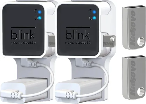 Vista 8 de Unidad flash USB Blink de 256 GB y soporte de pared para Blink Sync Module 2 con cable corto, ordena, ahorra espacio y mejora la seguridad sin
