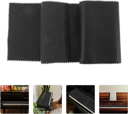 Vista 8 de PU Leather Piano Keyboard Protective Cover Waterproof Dust Protector Breathable Oil Resistant Surface, Smooth Fine Texture, Solid Color Design, for