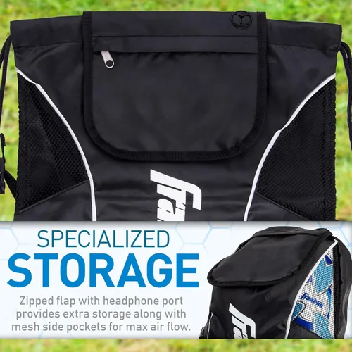 Vista 4 de Franklin Sports - Mochilas de fútbol - Bolsas de equipo de lujo para niños y niñas con soporte para pelotas - Tamaños para jóvenes y adultos