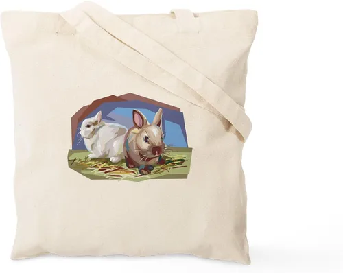 Vista 3 de CafePress Lop Eared Bunny - Bolsa de lona reutilizable beige, Caqui, S