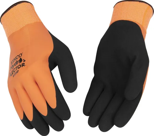 Vista 5 de Kinco - Guantes de trabajo impermeables con forro hidroflector de látex, extra cálidos, (1786P)