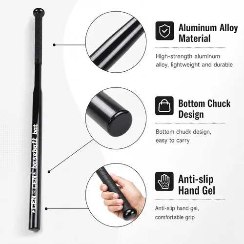 Vista 4 de Baseball Bat, Baseball Bat Used for Baseball, Alloy Steel, with Carrying Bag, Home/Car/Self Defense, Batting Practice
