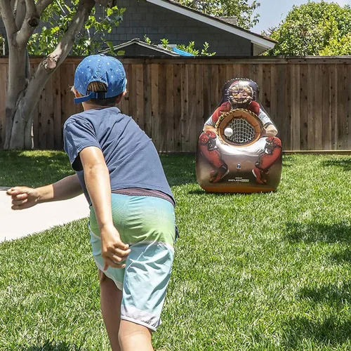 Vista 5 de GoSports Inflataman Baseball Toss Challenge - Juego de lanzamiento de zona de strike con atrapador inflable
