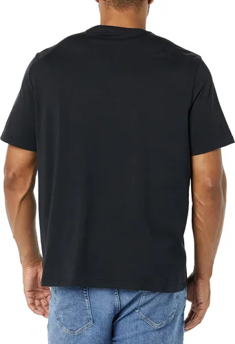 Vista 3 de Tienda Essentials Camisetas para hombre, ajuste regular, manga corta, bolsillo con cuello redondo, paquete de 2