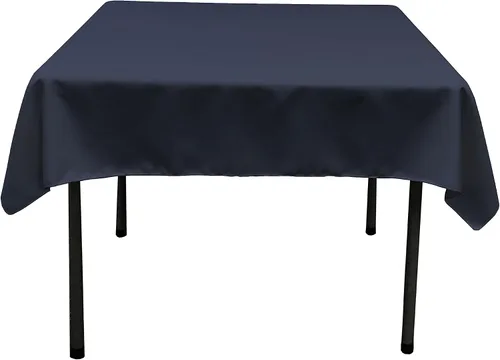 Vista 67 de LA Linen. Mantel cuadrado de popelina de poliéster
