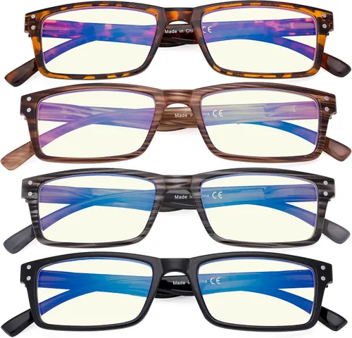 Vista 2 de Eyekepper Lentes con filtro de luz azul que bloquean el deslumbramiento digital para mujeres y hombres, pantalla de computadora de lectura, tortuga
